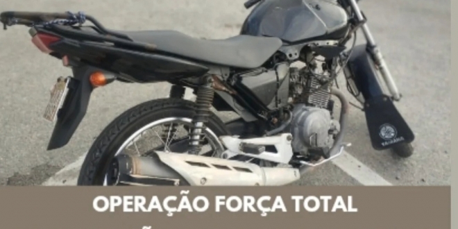 Simões Filho: Operação Força Total recupera motocicleta roubada na região
