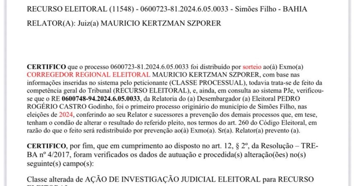 TRE-BA: MARCA DATA DO JULGAMENTO DOS RÉUS DINHA, DEL E SIMONE COSTA !!!