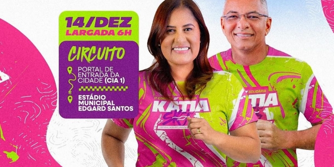 Corrida Kátia 5K celebra aniversário da deputada Kátia Oliveira com esporte e solidariedade neste domingo (14)