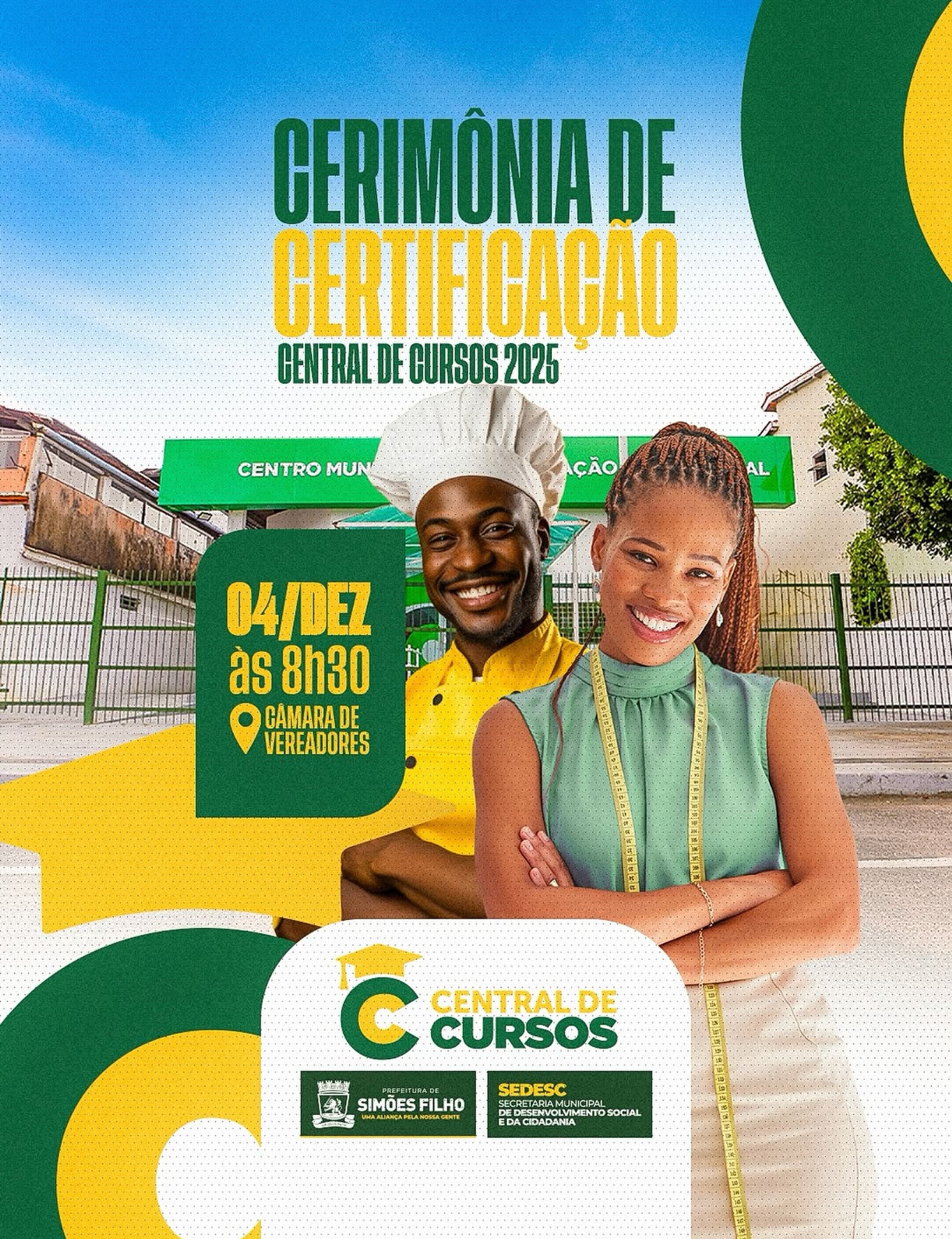 Simões Filho certifica novas turmas da Central de Cursos