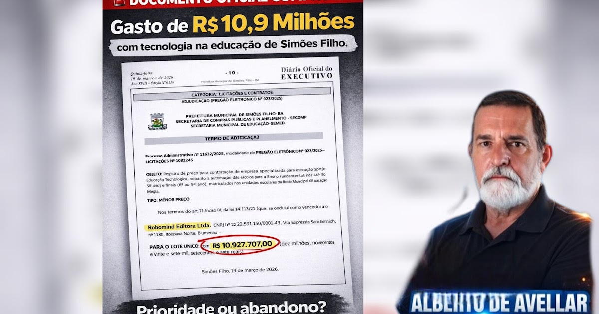 EDUCAÇÃO EM COLAPSO: SEM CADEIRAS, MAS COM ROBÓTICA MILIONÁRIA EM SIMÕES FILHO