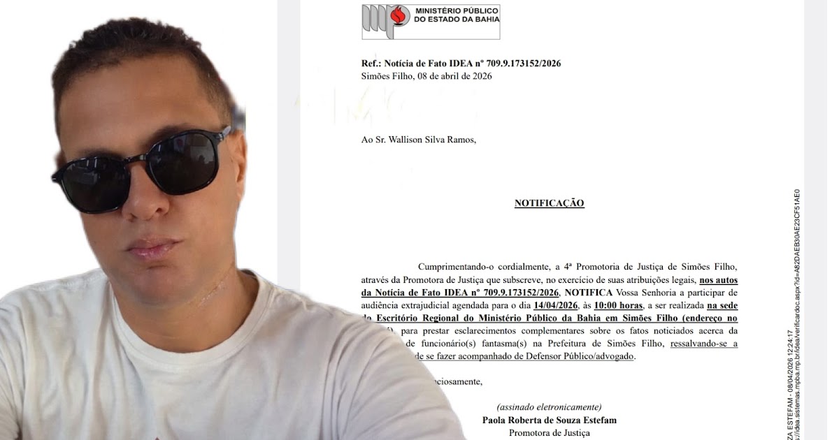 PROCURADO: WALISSON RAMOS -  MINISTÉRIO PÚBLICO EMITE NOTIFICAÇÃO!!!!
