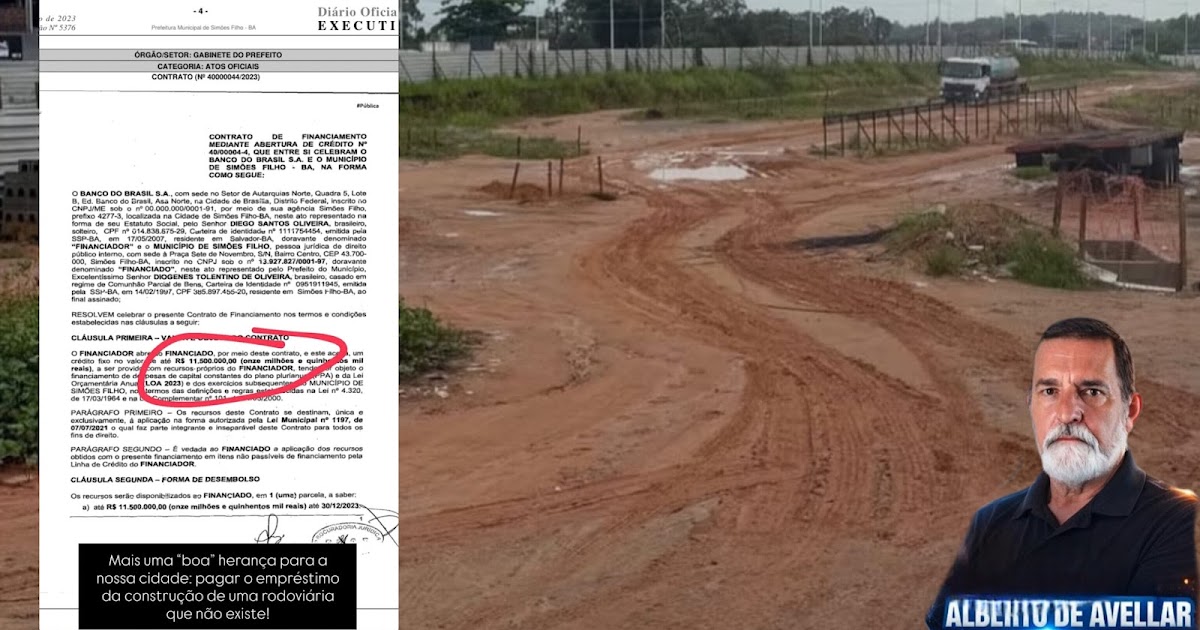 RODOVIÁRIA: EMPRÉSTIMO MILIONARIO, OBRA FANTASMA E O GORDINHO ATAIDE LARGA O DOCE.