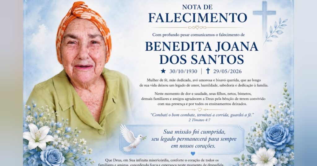 NOTA DE FALECIMENTO.