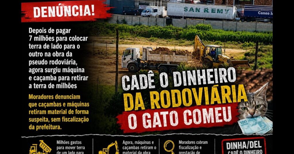 RODOVIÁRIA DENÚNCIA: AGORA ATÉ A TERRA ESTÃO LEVANDO...