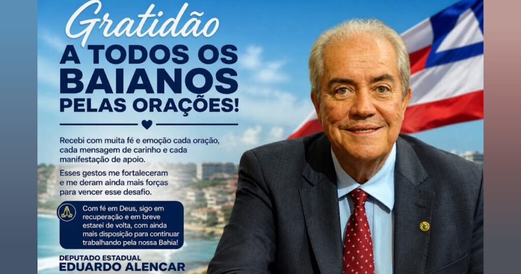 UMA BOA NOTÍCIA: EDUARDO ALENCAR DE ALTA...