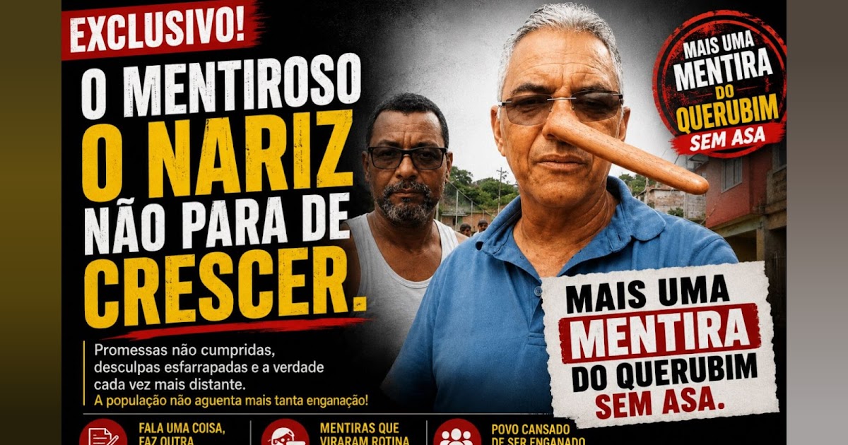 VÍDEO MOSTRA AS PROMESSAS VAZIAS DO QUERUBIM SEM ASAS...