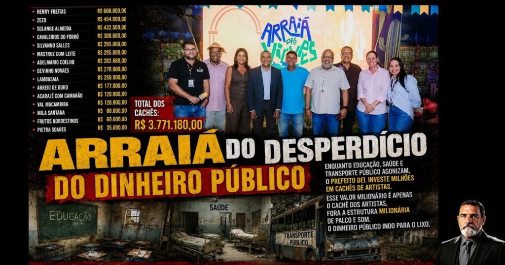 CACHÊS DO ARRAIA DAS VIÚVAS HISTÉRICAS DE DINHA, ULTRAPASSAM R$3,7 MILHÕES...