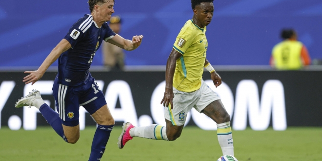 CBF faz protesto na Fifa contra gol anulado de Vini Jr em Brasil x Escócia