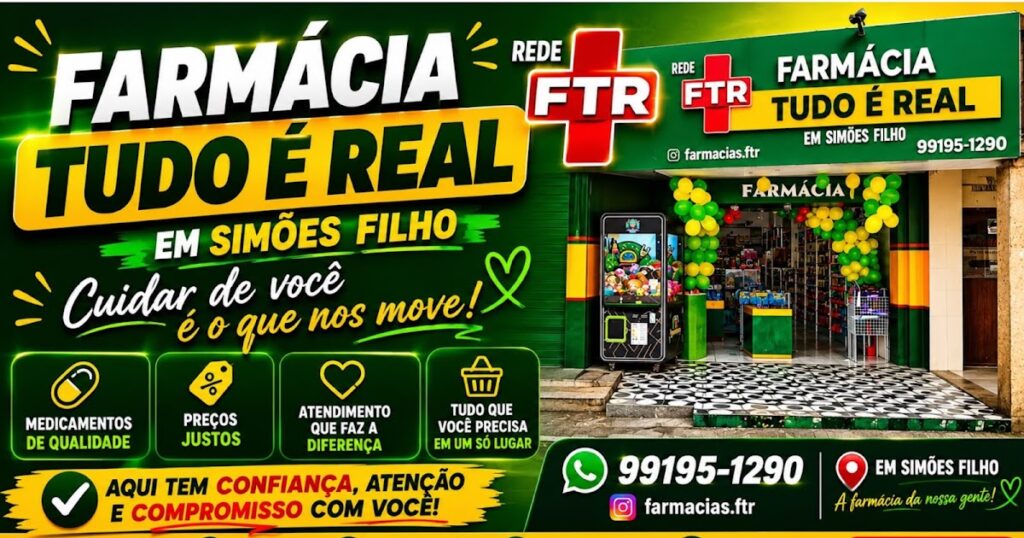 FARMÁCIA TUDO É REAL INAUGURA EM SIMÕES FILHO.