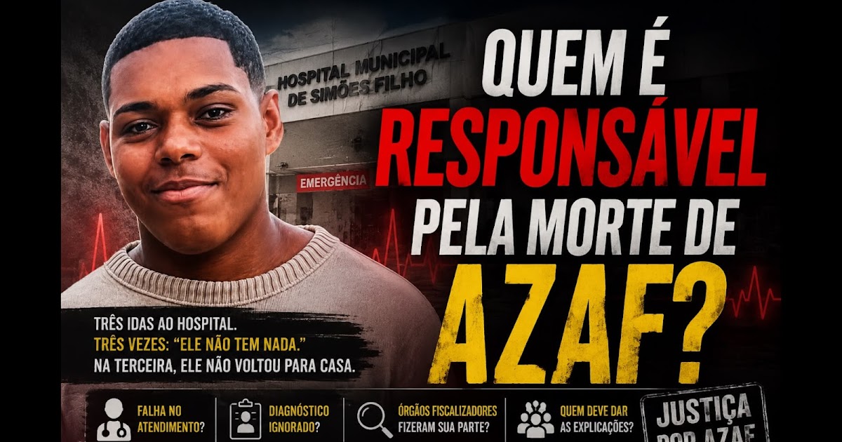 ACORDA SIMÕES FILHO: MAIS UM SUPOSTO CASO DE NEGLIGÊNCIA MÉDICA.