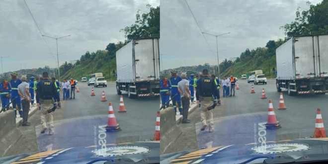 BR-324 volta a ser interditada após reabertura de cratera