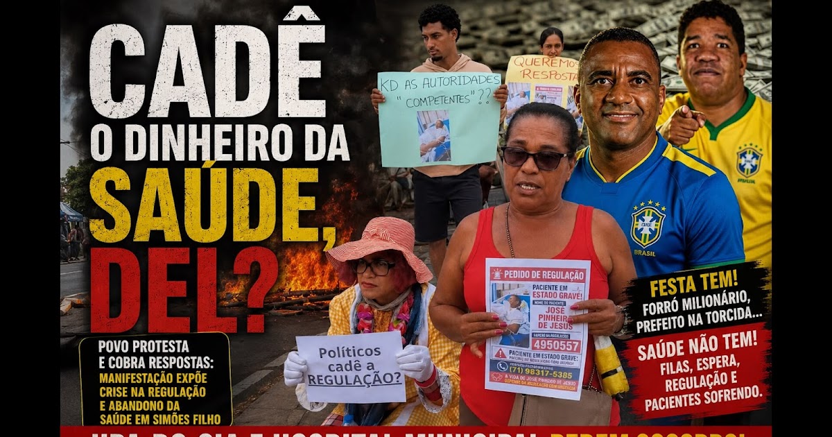 COLAPSO NA SAÚDE??? NOVA MANIFESTAÇÃO NO CIA EXPÕE O DRAMA DA SAÚDE DE SIMÕES FILHO.