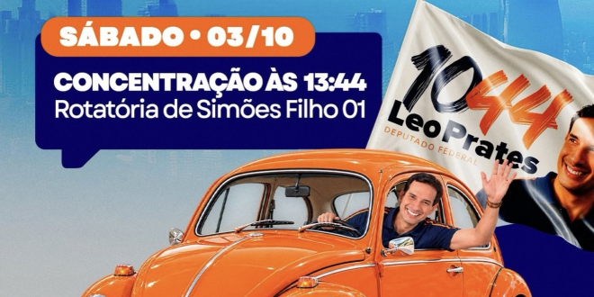 Léo Prates realiza carreata em Simões Filho neste sábado (3)
